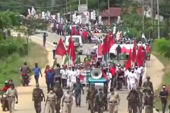Red Waves Continue to Capture South Tripura : Massive Rally of CPI-M in Sabroom 